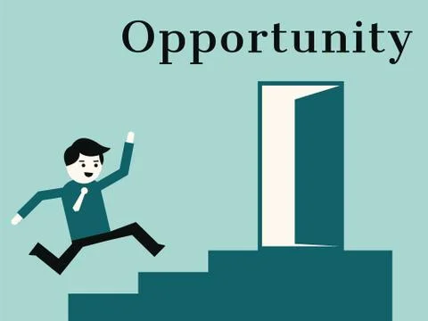 Run to opportunity Stock Illustration