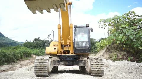 Run Over by an Excavator Video stock 10988302