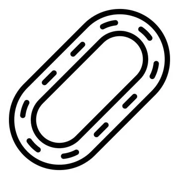Run race track icon outline vector. Start finish Stock Illustration