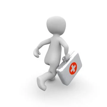 Run red with white aid case Stock Illustration