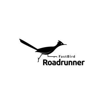 Run roadrunner logo design vector Illustration