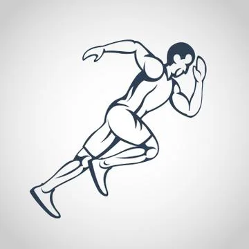 Run, running man icon logo vector Stock Illustration