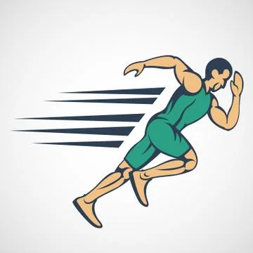 Run, running man icon logo vector Stock Illustration