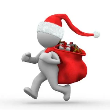 Run santa Stock Illustration