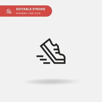 Run Simple vector icon. Illustration symbol design template for web mobile UI Illustrazione stock