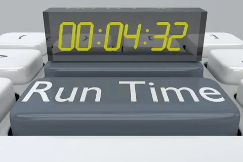 Run Time concept Stockillustratie