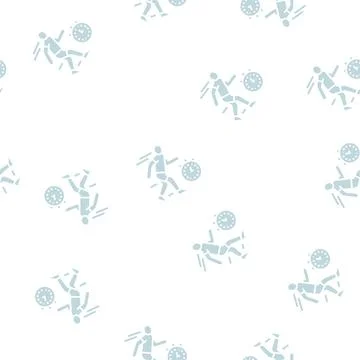 Run on time glyph seamless pattern 스톡 일러스트
