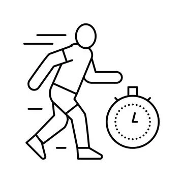 Run on time line icon vector illustration Stock Illustration