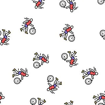 Run on time vector seamless pattern Ilustración de archivo