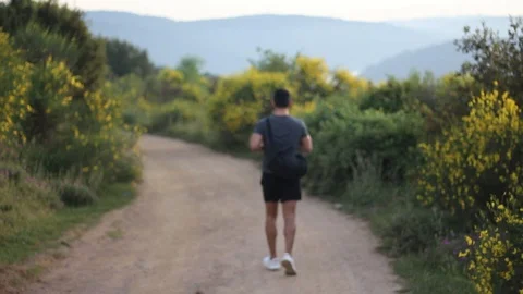 Run towards the forest Stock Footage 121228456