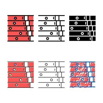 Run track clean top view color icon vector Illustrazione stock