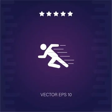 Run vector icon Stock Illustration