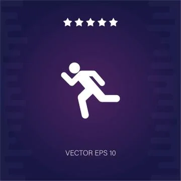 Run vector icon Stock Illustration