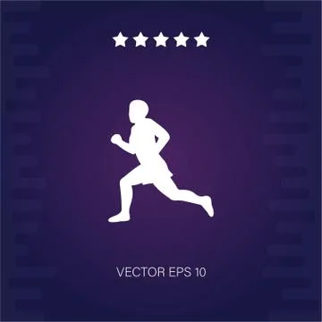 Run vector icon Stock Illustration