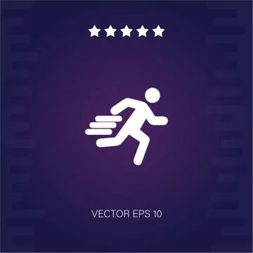 Run vector icon Stock Illustration