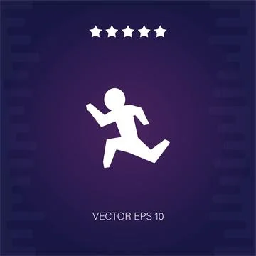 Run vector icon Stock Illustration