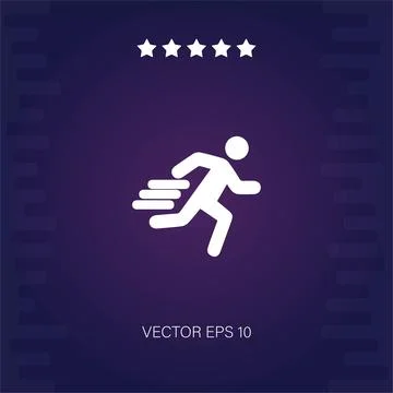 Run vector icon Stock Illustration