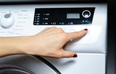 Run the washing machine. Stock Photos