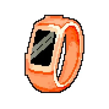 Run watch tracker game pixel art vector illustration Stock Illustration