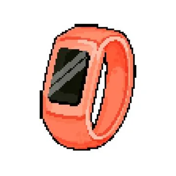 Run watch tracker pixel art vector illustration Illustrazione stock