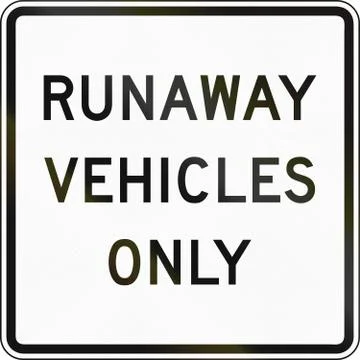 Runaway Vehicles Only Stock Illustration