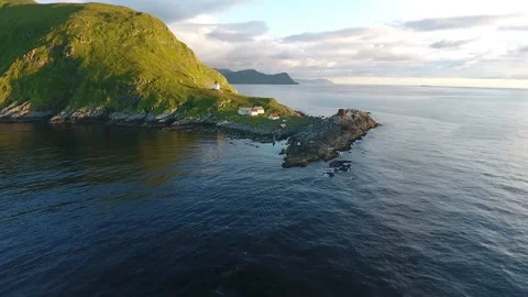 Runde lighthouse, Norway Stock Footage 204071739