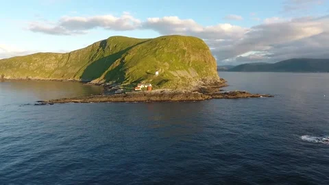 Runde lighthouse, Norway Stock Footage 204071754