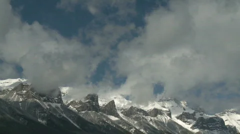 Rundle Mountain TL 6 Stock Footage