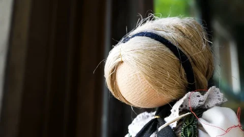 Rundown on Tyrolean doll, typical toy in the alpine areas handmade Stock-Footage 98872028