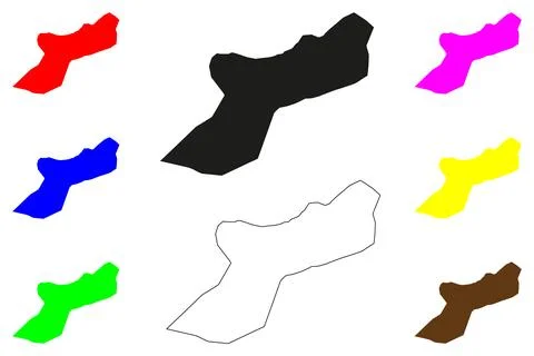 Rundu city (Republic of Namibia) map vector illustration, scribble sketch Run Illustrazione stock