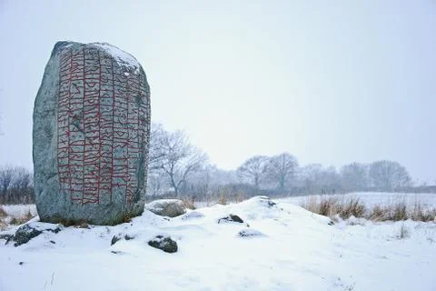 Rune stone Stock Photos