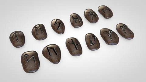 3D Model: Rune Stones ~ Buy Now #91478537 | Pond5