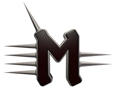 Rune symbol with spikes on white background - 3d illustration Stock Illustration