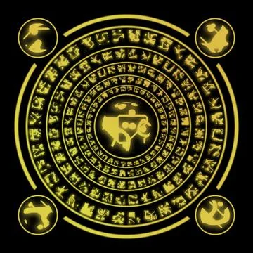 Runes generated hires texture Stock Illustration