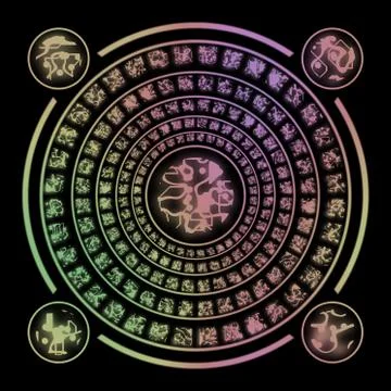 Runes generated hires texture Stock Illustration