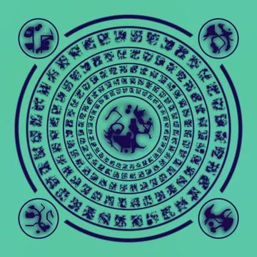 Runes generated hires texture Stock Illustration