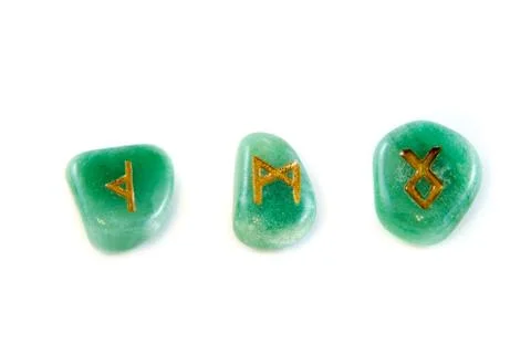 Runes on the white background. Stock Photos