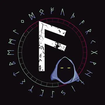 Runic alphabet Illustrazione stock
