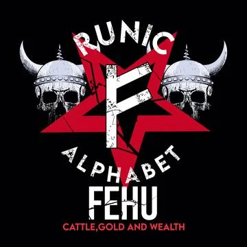 Runic alphabet Illustrazione stock