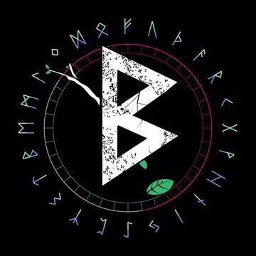 Runic alphabet Illustrazione stock