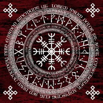 Runic scandinavian circle Stock Illustration