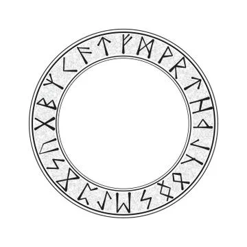 Runic scandinavian circle Stock Illustration