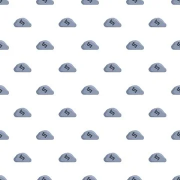 Runic stone pattern repeating ancient pagan symbols Stock Illustration