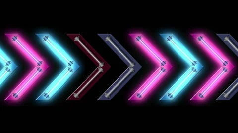 Runing Neon Lights One Line Vídeo Stock 59553558