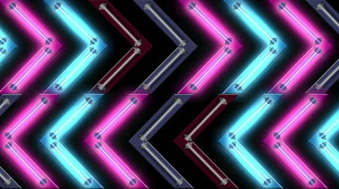 Runing Neon Lights Two Lines Vídeo Stock 59553544