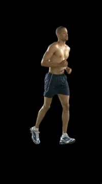 Runner at Angle Stock Footage 79856