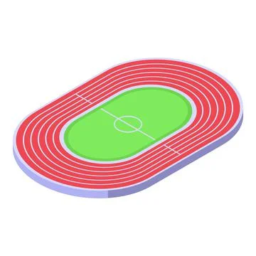 Runner app field icon isometric vector. Sport fitness Stock Illustration