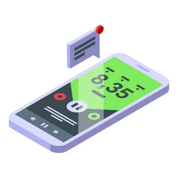 Runner app phone icon isometric vector. Health fitness Stock Illustration