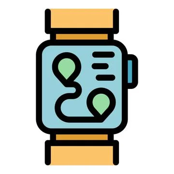 Runner app route icon vector flat Stock Illustration