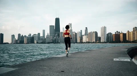 Runner athlete doing exersises at seaside Stock-Footage 67601952